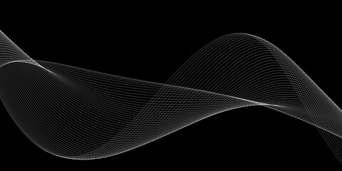 Abstract Black And White Wave Design
