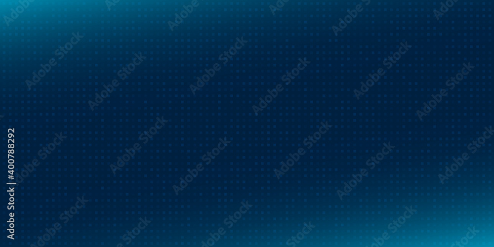 Poster futuristic blue digital background. backdrop in a cyberpunk style with square partcles texture. desi