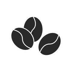 Coffee bean logo. Isolated coffee beans isolated on white background