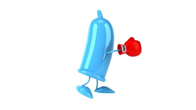 Fun 3D cartoon condom boxing