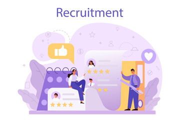 Recruitment concept. Idea of employment and job interview.