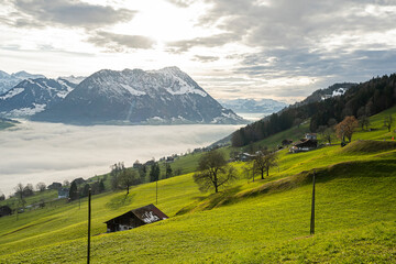 Obraz na płótnie Canvas Stanserhorn über Nebelmeer, Kanton Nidwalden, Schweiz