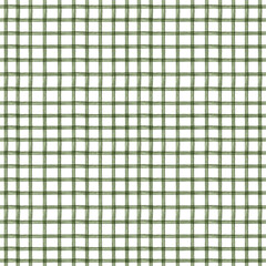 Watercolor green seamless checkered pattern