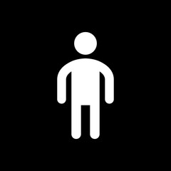 Man glyph icon and male symbol
