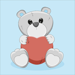 Valentine's Day bear with heart