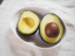 avocado cut in half