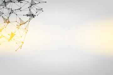 Vector banner design, Global network connection. Geometric connected. Background Technology connecting dots and line.