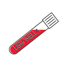 blood sample for Legionella test - vector illustration