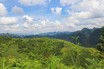 Fototapeta premium Motortour Ha Giang in Vietnam, with beautiful views