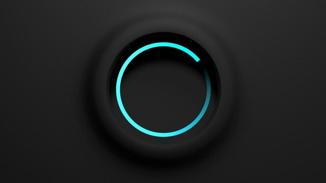 Loading progress visualized. Circular diagram with rainbow colors. 3D render / rendering.