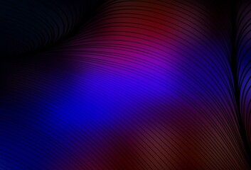 Fototapeta na wymiar Dark Blue, Red vector background with wry lines.