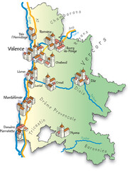 26 Carte du département de la Drôme