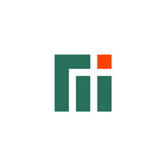 letter MI logo