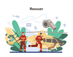 Urgency rescuer help. Ambulance lifeguard in uniform