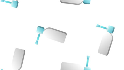 Endless seamless pattern of medical scientific medical objects drops and sprays for nose and throat from a cold and sore throat on a white background.  illustration