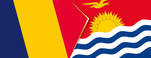 Chad and Kiribati flags, two vector flags.