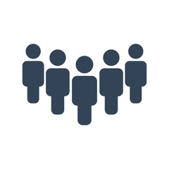 People group icon. Business teamwork vector illustration. Avoid crowds human concept.