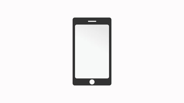 Black smartphone with a vertical screen in tram chroma key smartphone