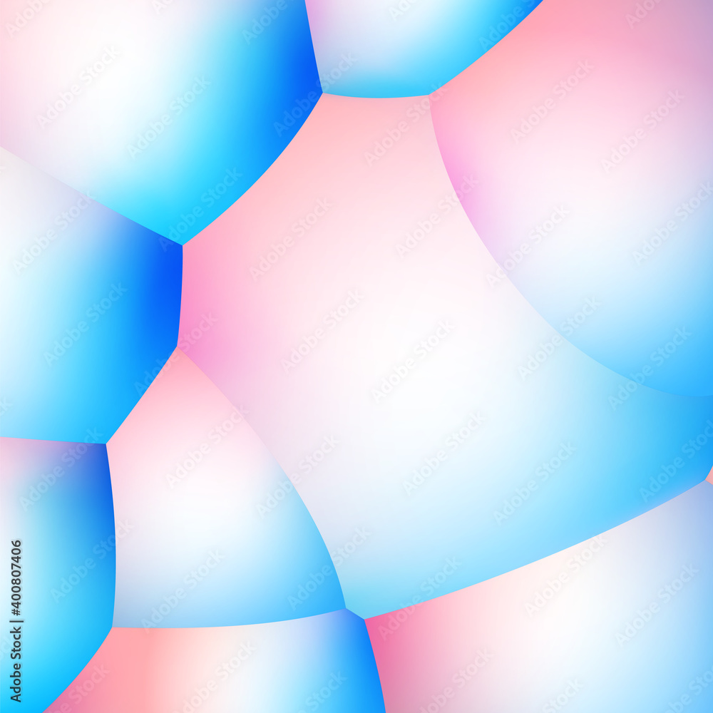 Poster Abstract background with pearlescent soft bubbles balls