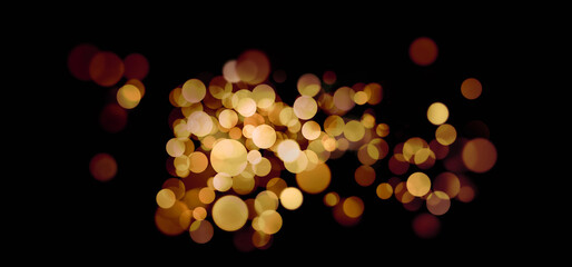 golden shimmering bokeh