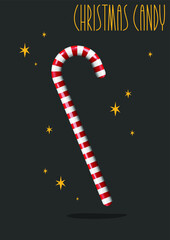 Sweet Christmas candy. Vector illustration