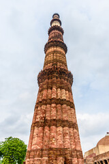 Fototapeta na wymiar Qutub Minar Tower in New Delhi, India