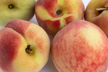 Naklejka na ściany i meble Closeup on delicious ripe peaches