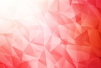 Obraz premium Light Red vector gradient triangles texture.