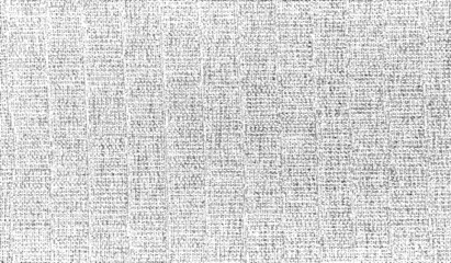 Vector fabric texture. Distressed texture of weaving fabric. Grunge background. Abstract halftone vector illustration. Overlay to create interesting effect and depth. Black isolated on white. EPS10.