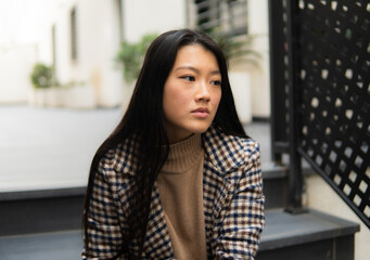 Portrait of a young chinese girl.