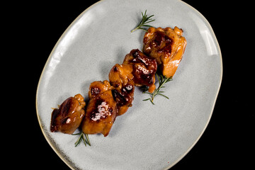 chicken fillet garnished with vegetables