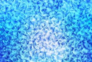 Light BLUE vector shining triangular layout.