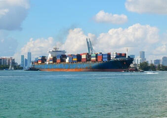 Obraz premium container cargo freight ship