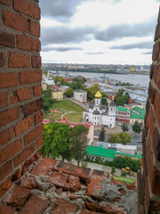 Nice view from the fortress. Nizhny Novgorod. Russia.