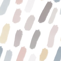 watercolor, gouache, pastel seamless pattern with multi-colored paint spots on a white background
