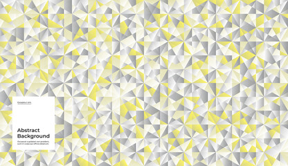 Abstract background illustration. Seamless pattern. Flat geometric shapes. Colorful mosaic. Yellow and gray palette of 2021. Eps10 vector.