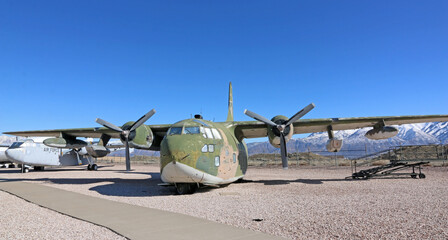 Vintage military airplane	