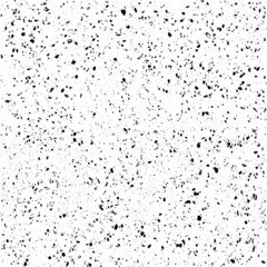 Abstract vector noise. Small particles of debris and dust. Distressed uneven background. Grunge texture overlay with fine grains isolated on white background. Vector illustration. EPS10.