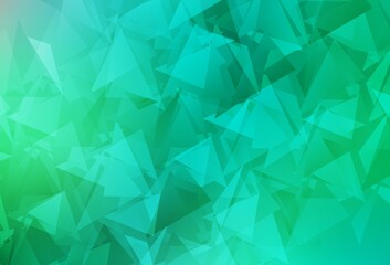Fototapeta premium Light Green vector low poly layout.