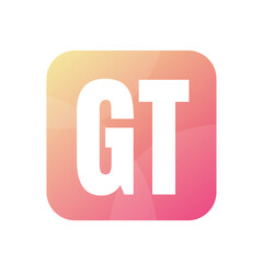 GT Letter Logo Design With Simple style