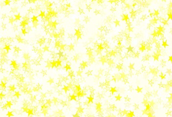 Light Green, Yellow vector backdrop with small and big stars.