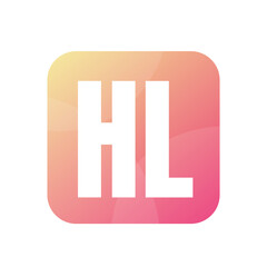 HL Letter Logo Design With Simple style