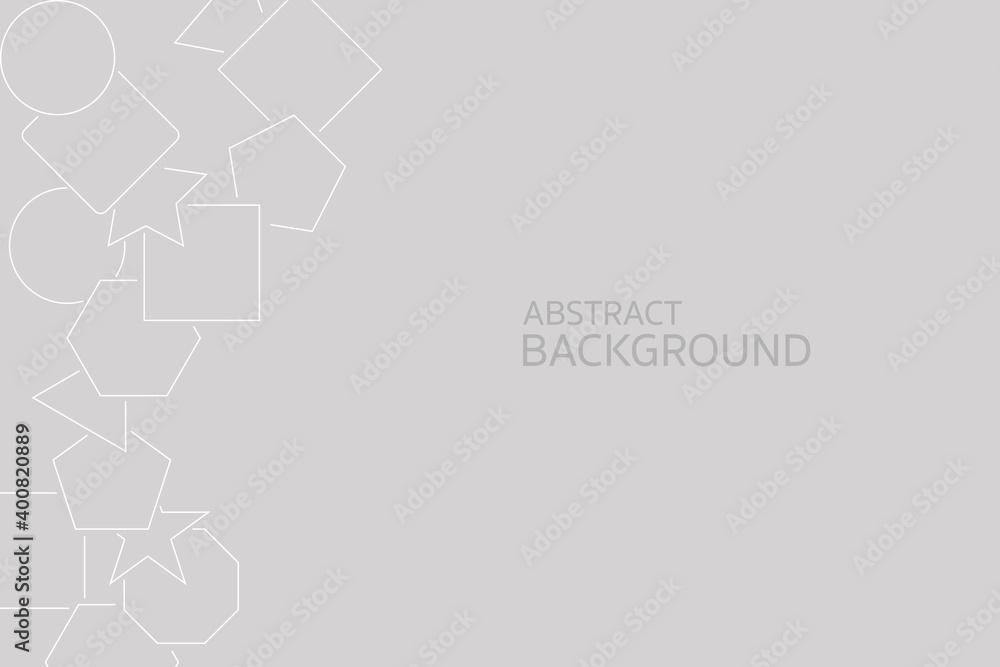 Poster abstract vector background. set of different geometric shapes, isolated. geometric shapes in lines d