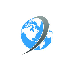 Naklejka premium globe logo 