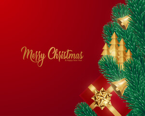 Merry Christmas and happy new year vector illustration.