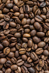 Background of medium roast coffee beans