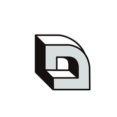 D 3D logo design