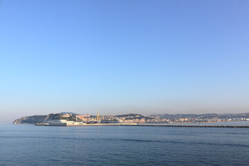 Fototapeta na wymiar view of port from sea