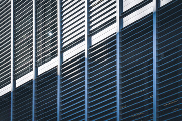 Venetian louvers of a residential building