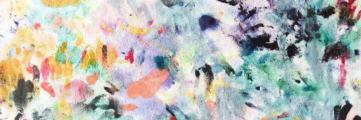 Green Acrylic Image. Blue Aquarelle Decor. Liquid